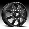 Fuel FF09D 8-Lug Matte Black Milled Forged Dually Custom Truck Wheels 2